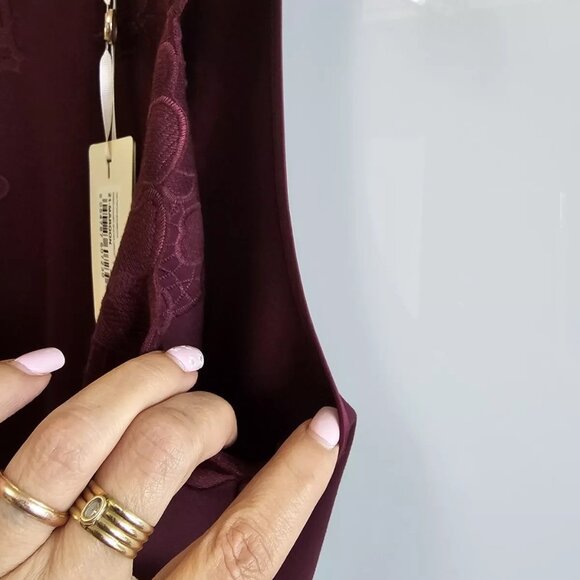 Ted Baker London Burgundy Midi Dress - Picture 7 of 12